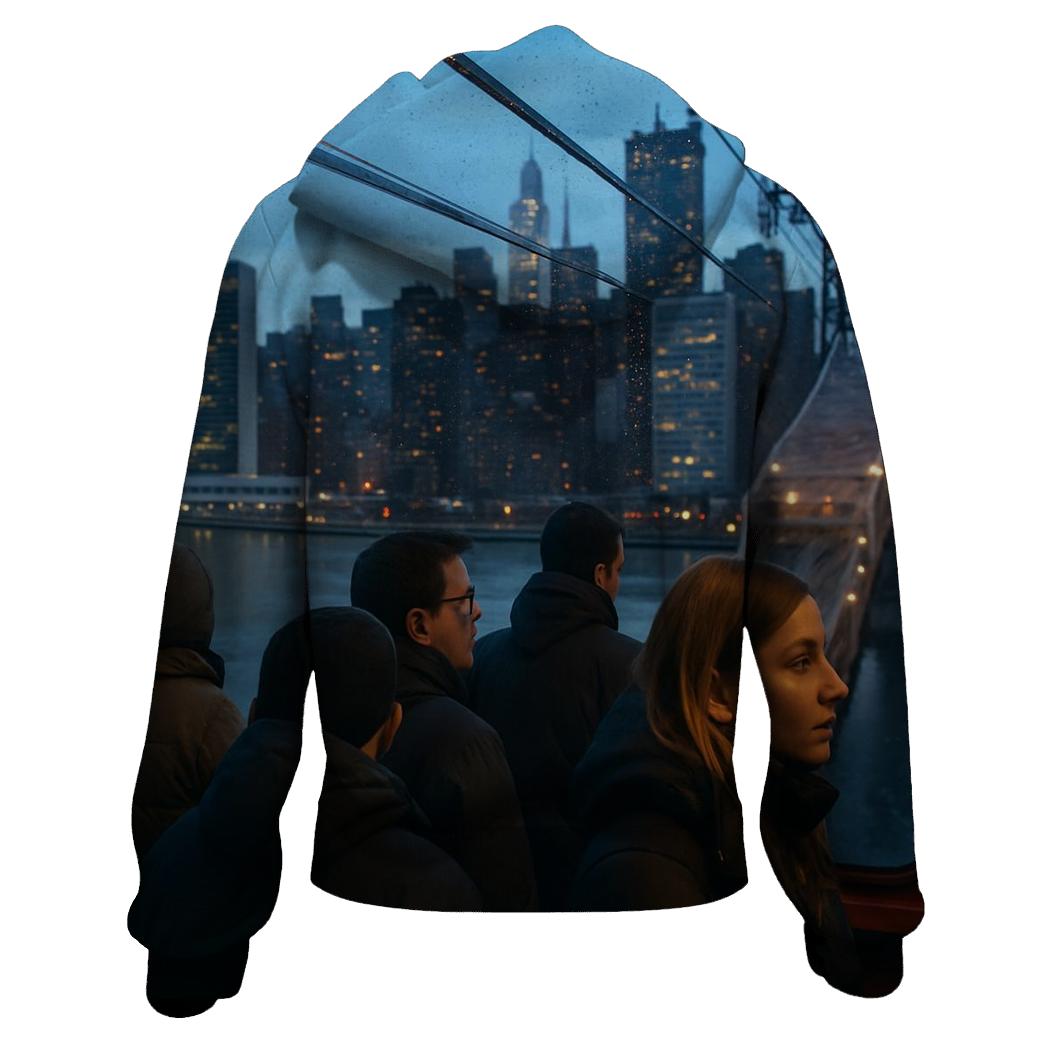 Roosevelt Island Tramway Blue Hour Crossing pullover hoodies