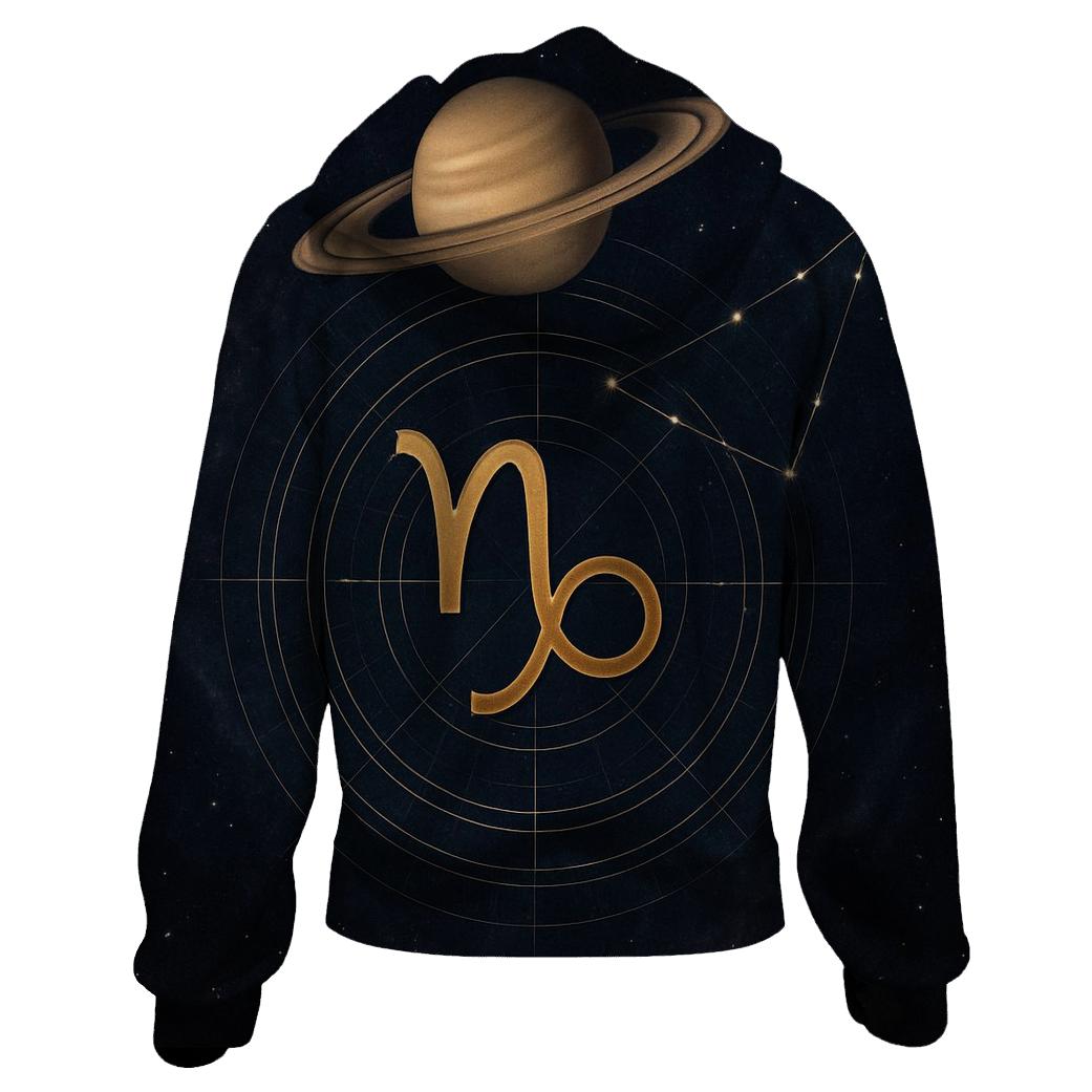 Saturn Return Capricorn Celestial Blueprint graphic hoodies