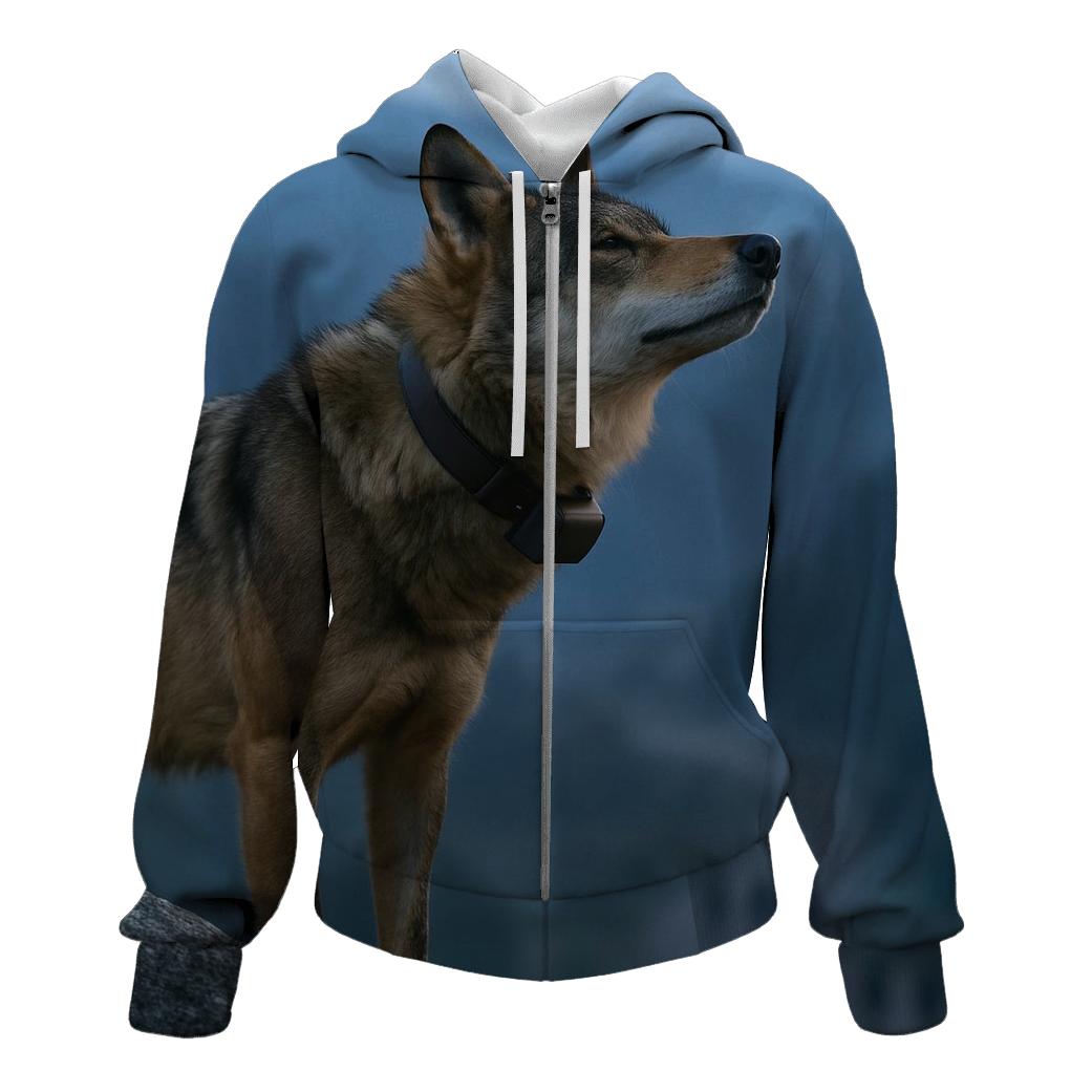Radio Collared Iberian Wolf On The Camino Ridge hoodie styles
