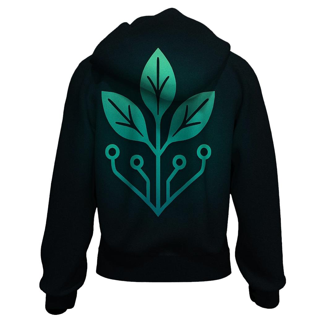 Aurora Circuit Botanical Emblem hoodie designs