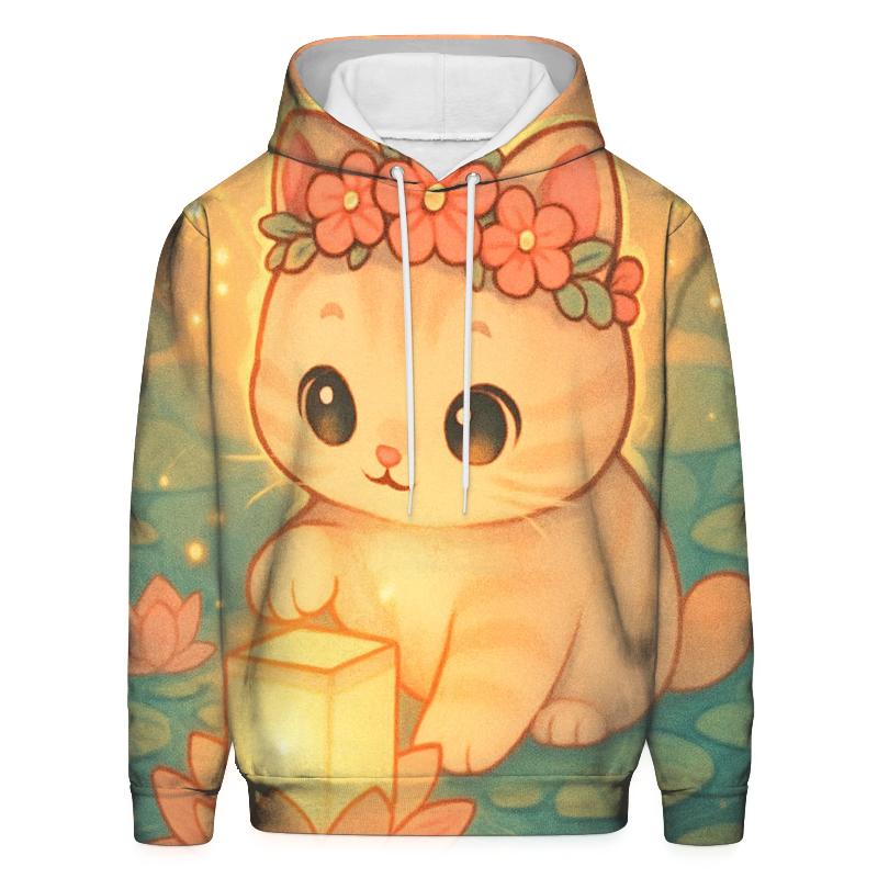 Sunrise Lantern Paws In The Lotus Pond hoodie trends