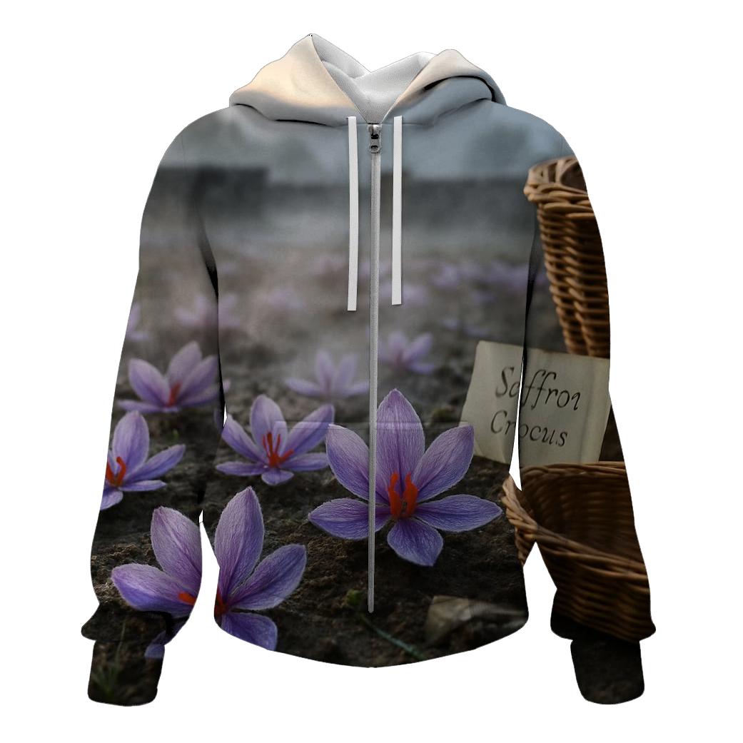 Saffron Crocus Harvest In A High Valley Terrace hoodie trends
