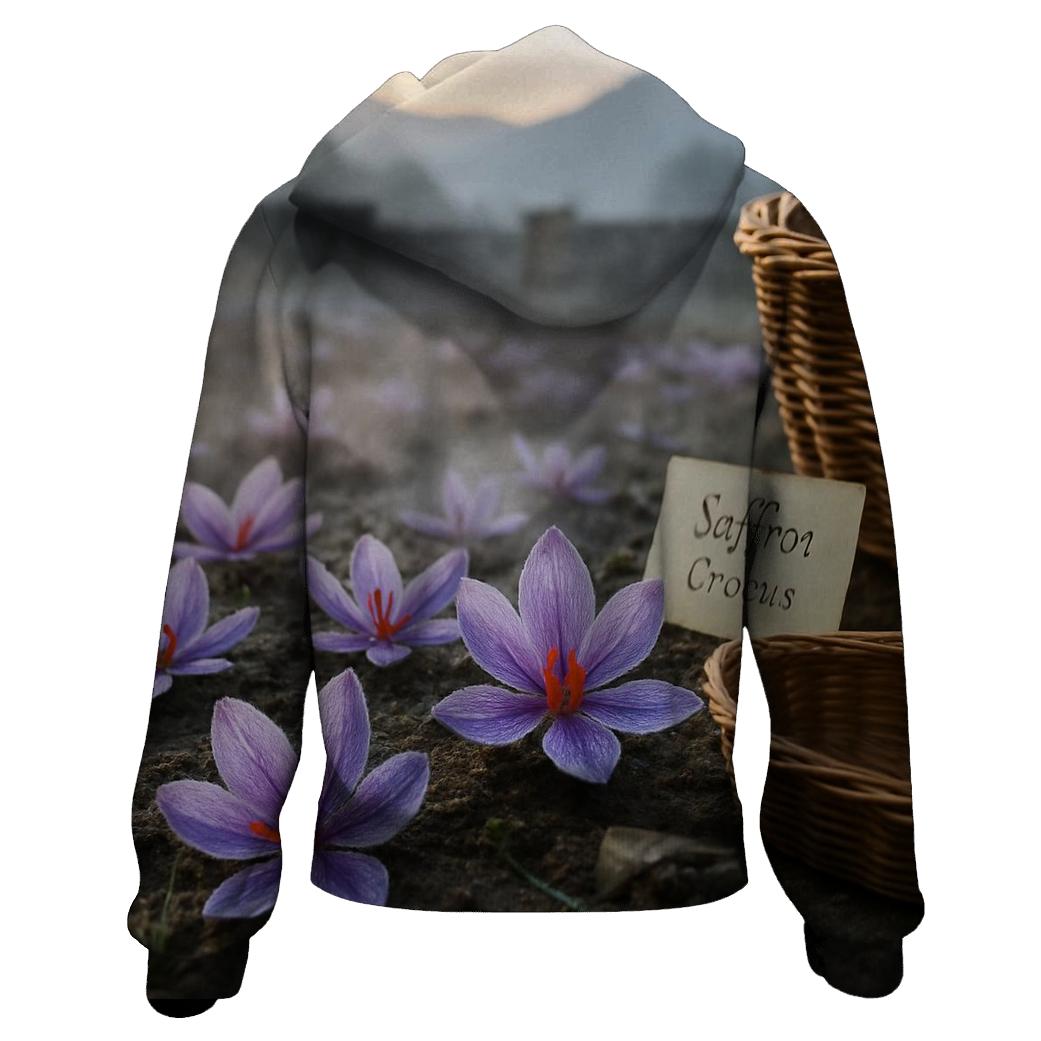 Saffron Crocus Harvest In A High Valley Terrace hoodie trends