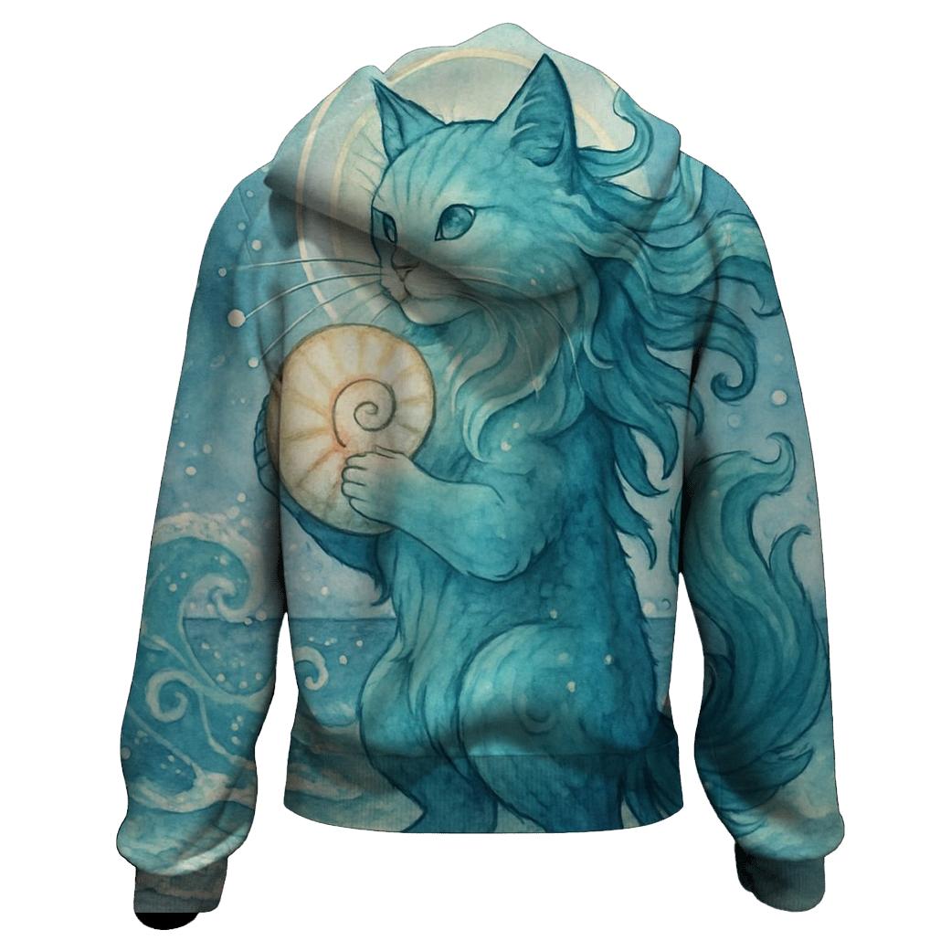 Moonlit Tideshell Guardian Cat hoodie trends