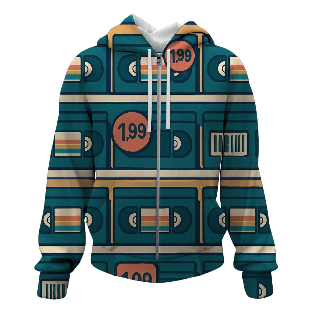 VHS Rental Aisle Icons hoodie styles