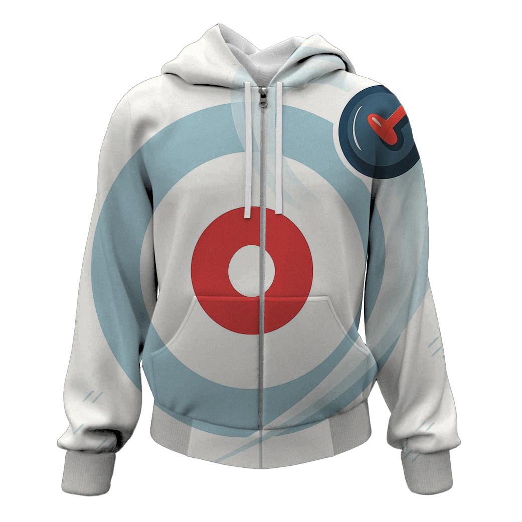 Arctic Curling Geometry printed hoodies