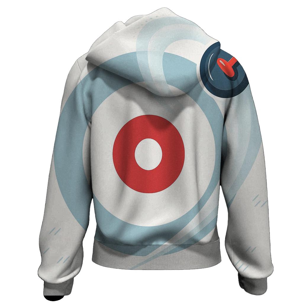 Arctic Curling Geometry printed hoodies