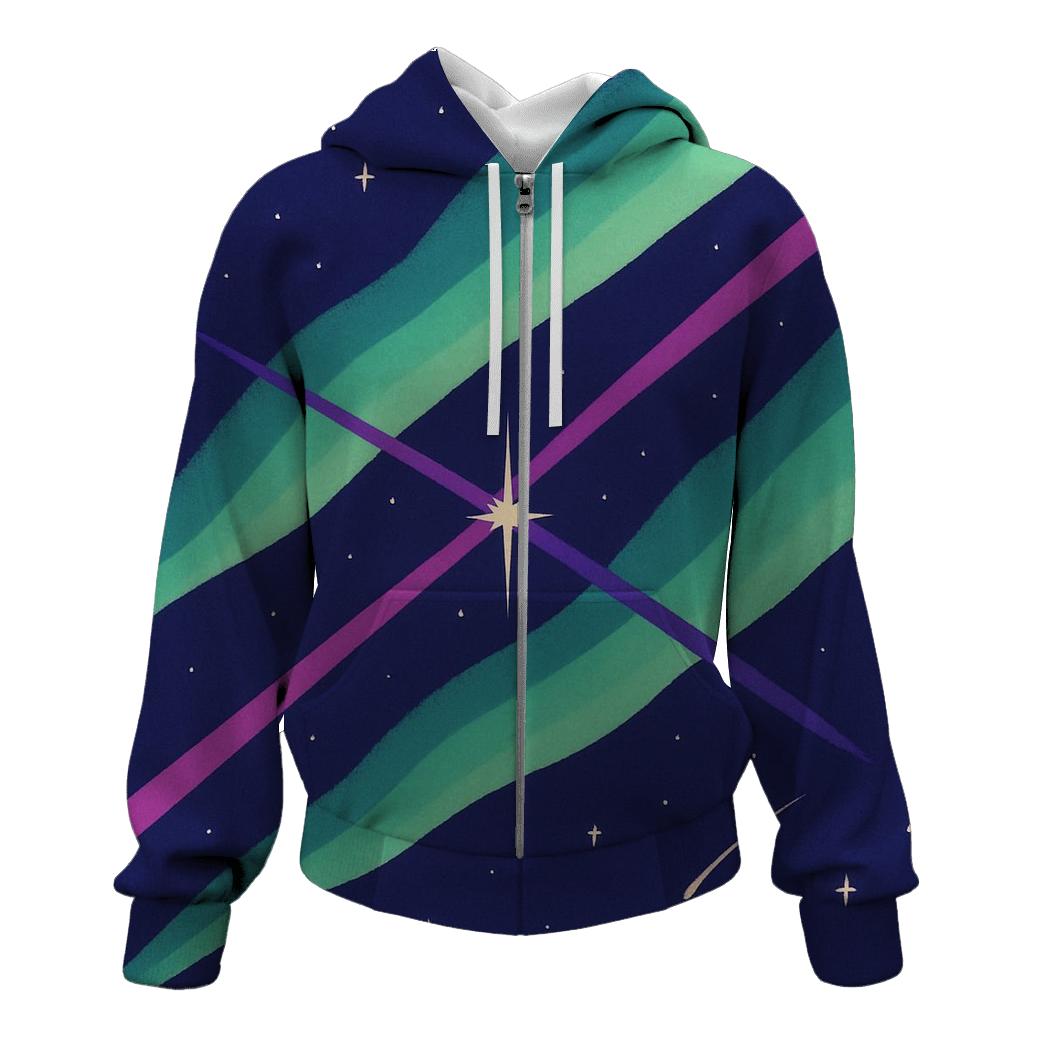 Aurora Ribbon Jet Outflow Tapestry hoodies fashion