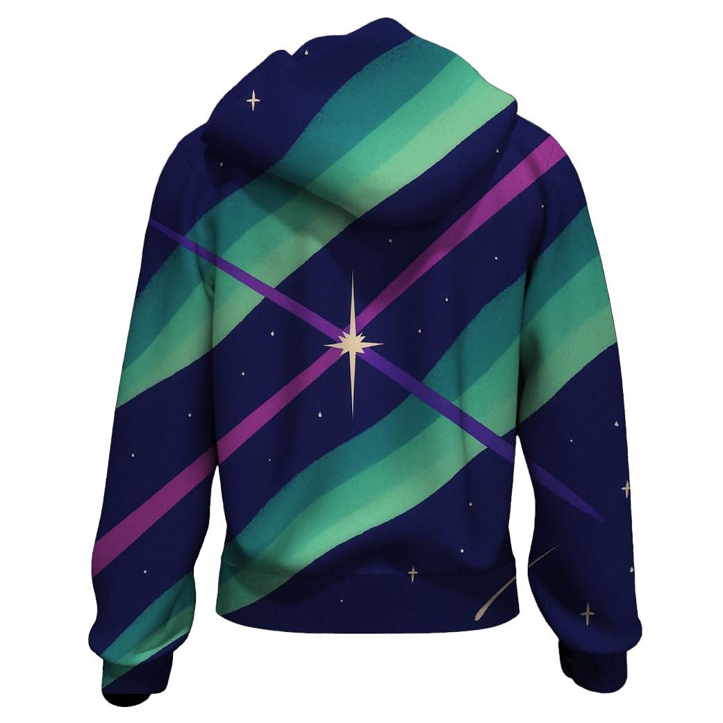 Aurora Ribbon Jet Outflow Tapestry hoodies fashion