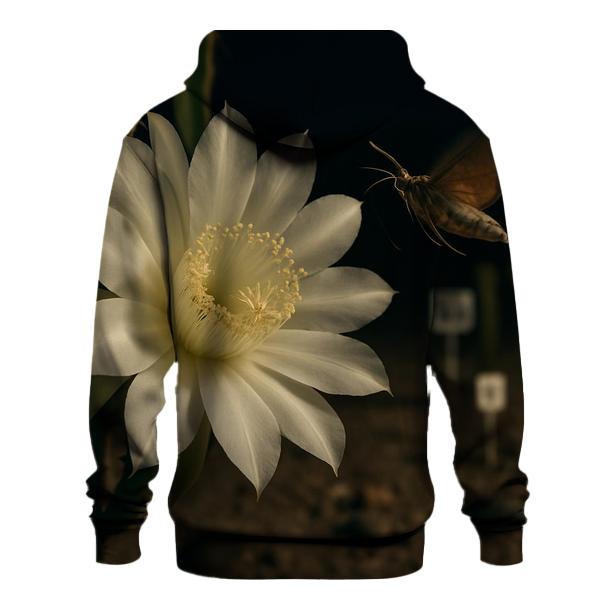 Night Blooming Cereus At A Desert Research Plot pullover hoodies