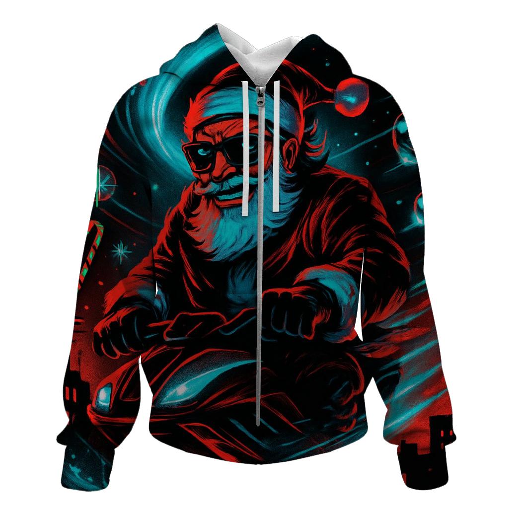 Neon Blizzard Santa Street Pilot hoodies fashion
