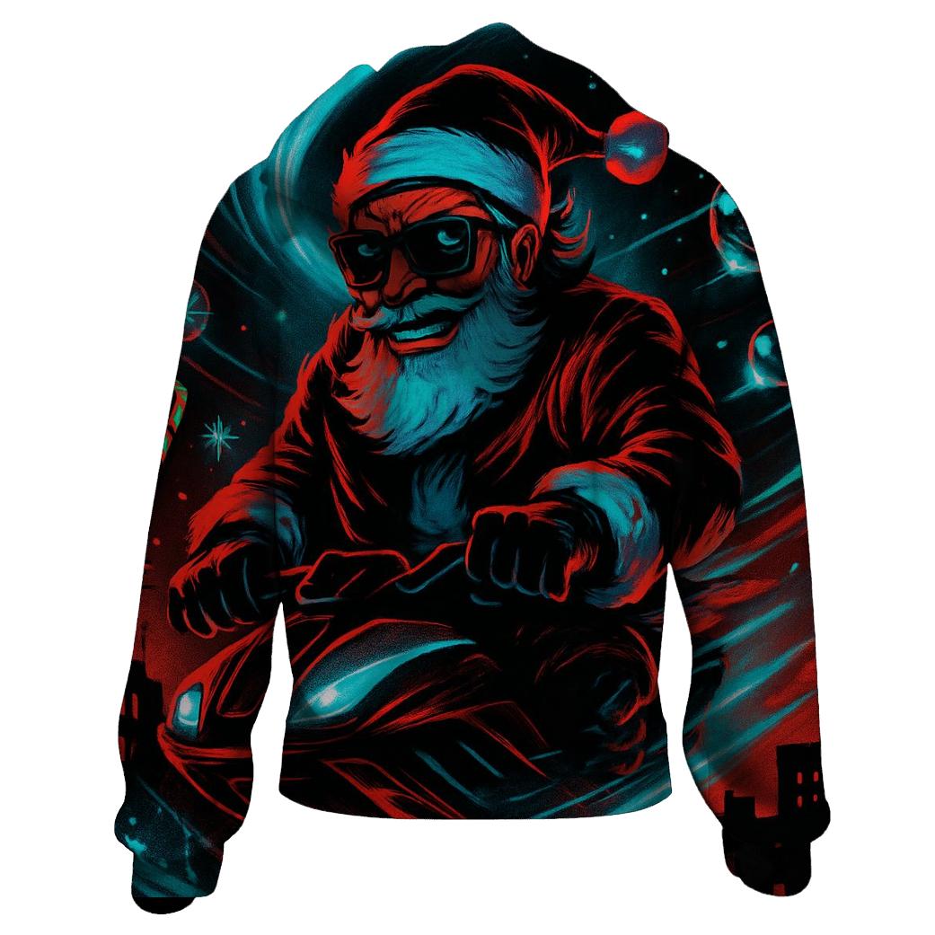 Neon Blizzard Santa Street Pilot hoodies fashion