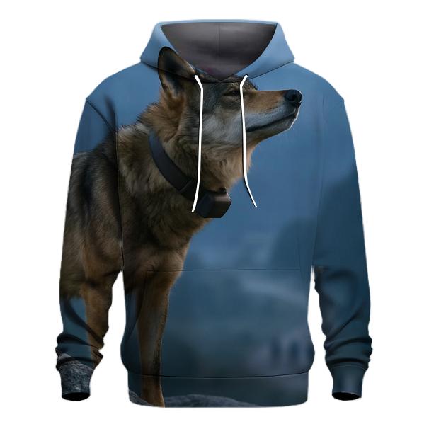 Radio Collared Iberian Wolf On The Camino Ridge hoodie designs