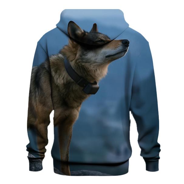 Radio Collared Iberian Wolf On The Camino Ridge hoodie designs