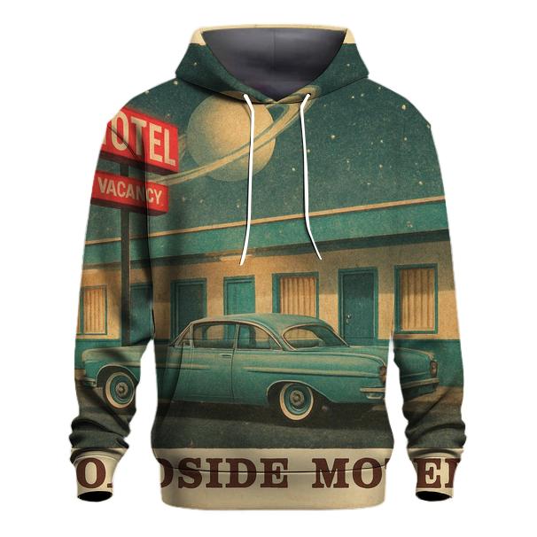 Apollo Era Roadside Motel Postcard embroidered hoodies