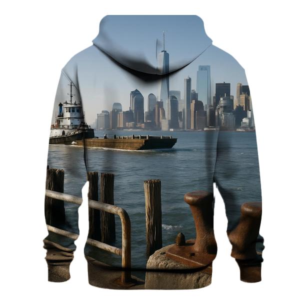 Red Hook Working Waterfront View To Lower Manhattan heavyweight hoodies