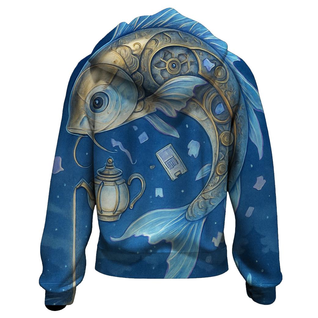 Lunar Tea With The Clockwork Koi lightweight hoodies