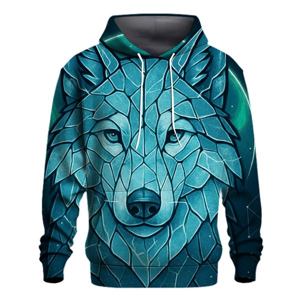 Aurora Glass Sentinel Wolf hoodie designs
