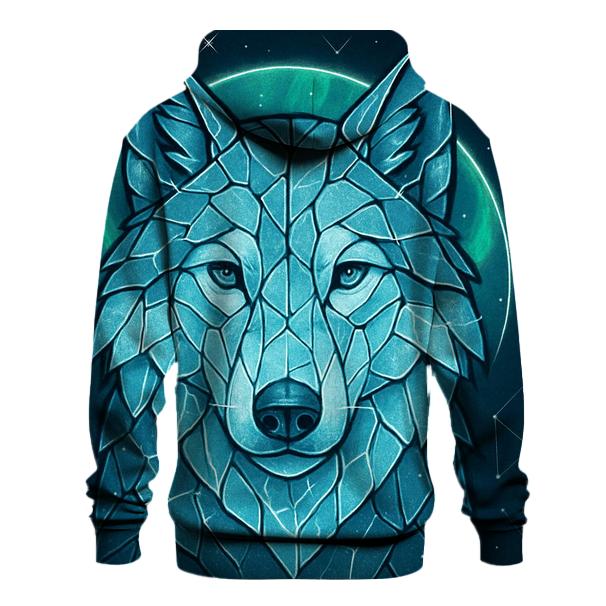 Aurora Glass Sentinel Wolf hoodie designs
