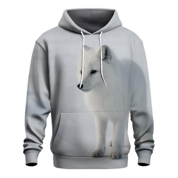 Tundra Stillness Arctic Fox Listening hoodie styles