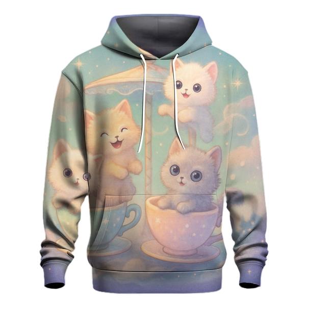 Moonlit Teacup Kitten Carousel hoodie designs