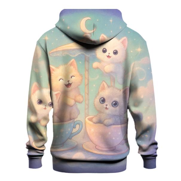 Moonlit Teacup Kitten Carousel hoodie designs