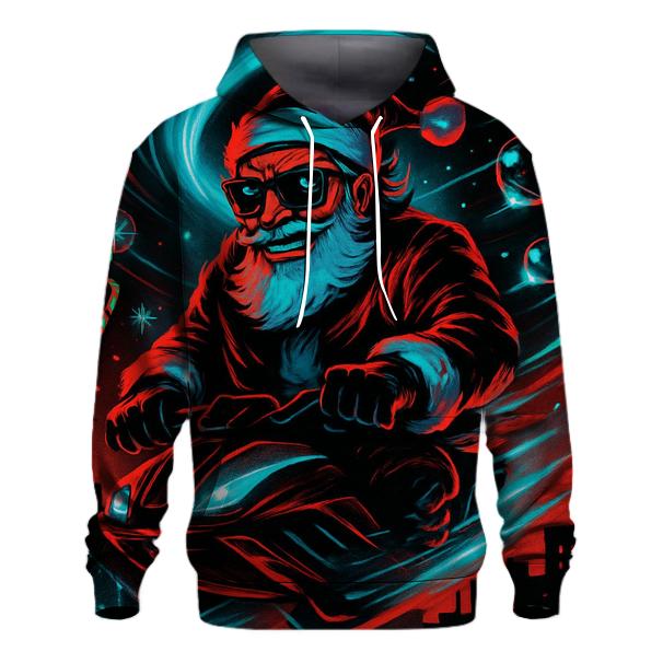 Neon Blizzard Santa Street Pilot printed hoodies