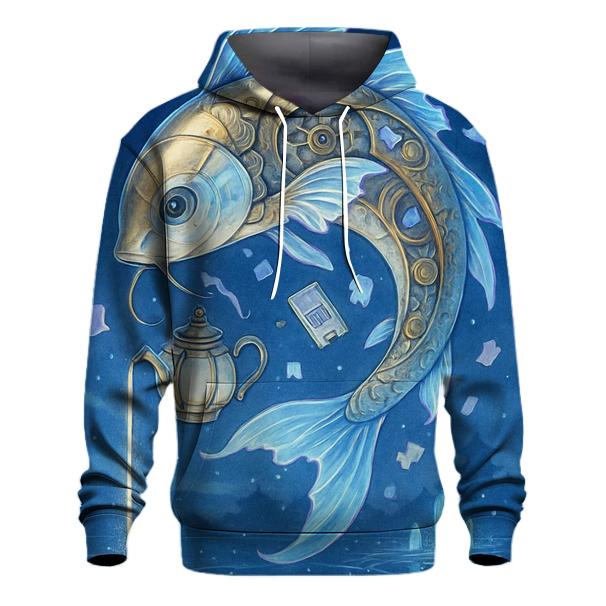 Lunar Tea With The Clockwork Koi zip-up hoodies