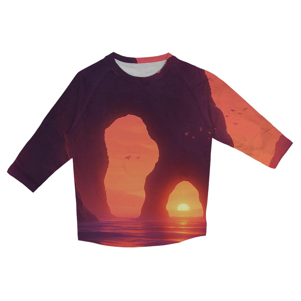Tideglass Sunset Cathedral personalized 3/4 sleeve tees