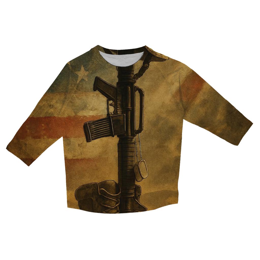 Desert Oath Flag And Armor Relics designer 3/4 sleeve blouses