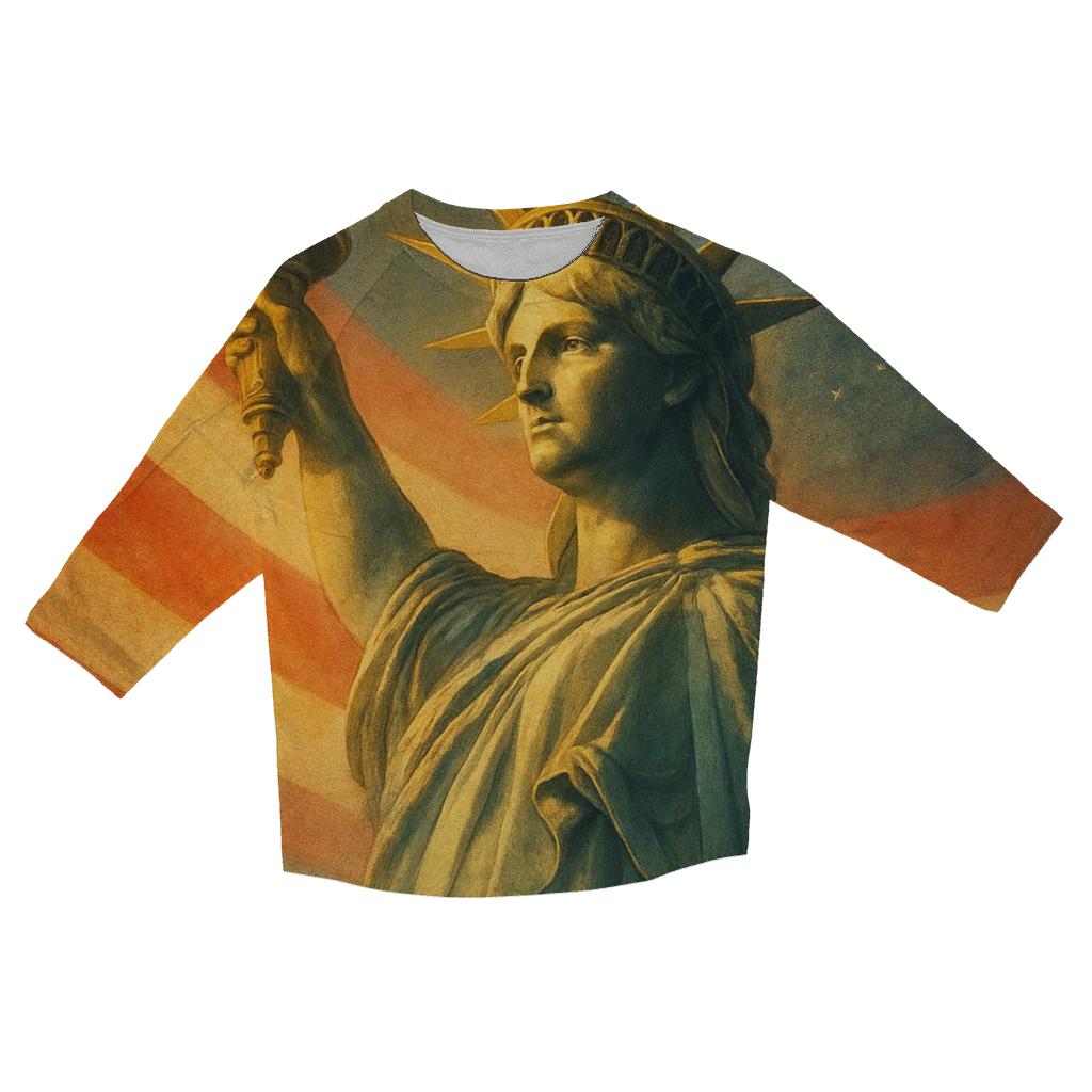 Harbor Dawn Liberty Radiance printed three quarter sleeve shirts