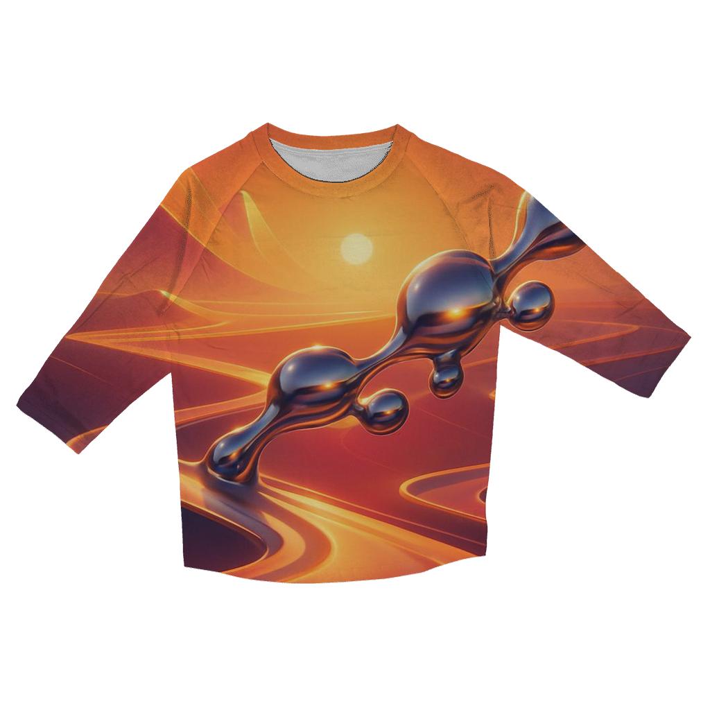 Chromatic Mirage Dune Circuit trendy 3/4 sleeve tops