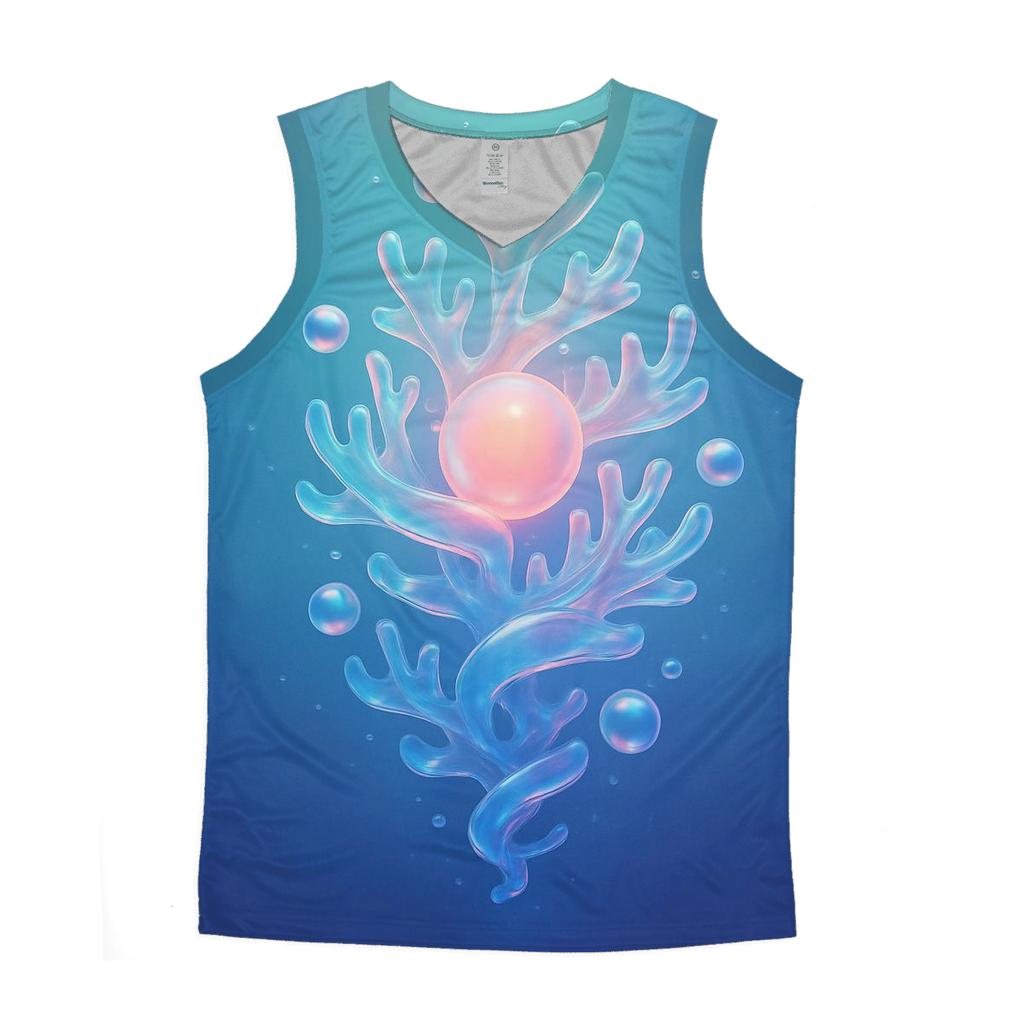 Aurora Glass Reef Drift cotton sleeveless tops