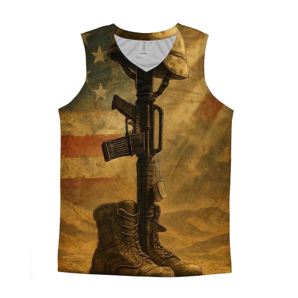 Desert Oath Flag And Armor Relics designer workout tanks