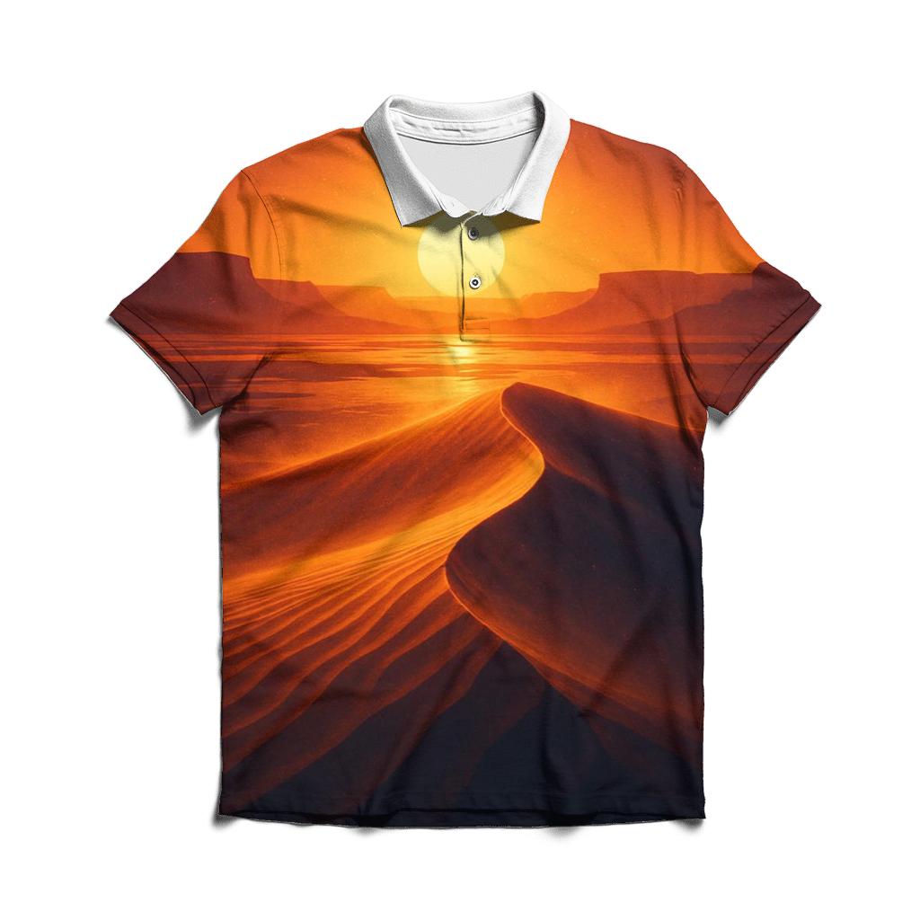 Halo Of The Dune Sun embroidered polo tops
