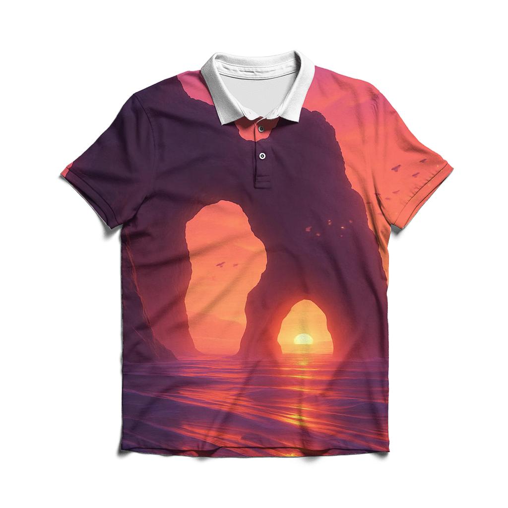 Tideglass Sunset Cathedral personalized polo shirts