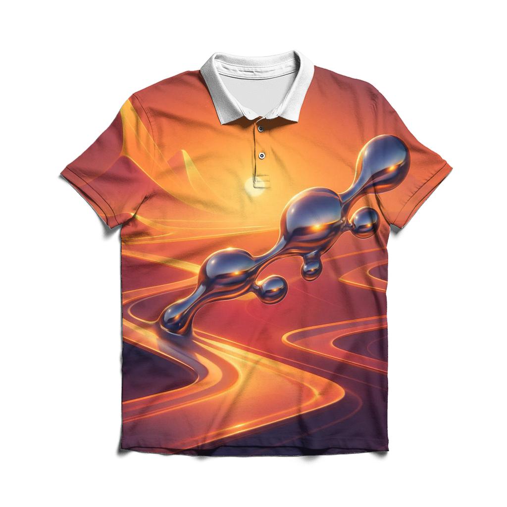 Chromatic Mirage Dune Circuit designer slim fit polos