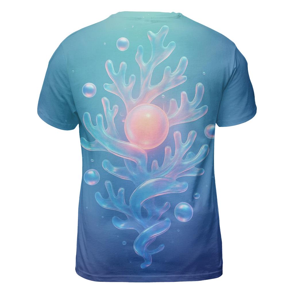 Aurora Glass Reef Drift artistic all-over print tops