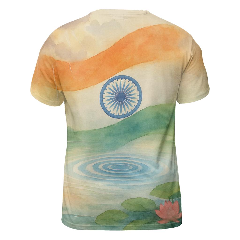Lotus Monsoon Flag Of India statement graphic shirts