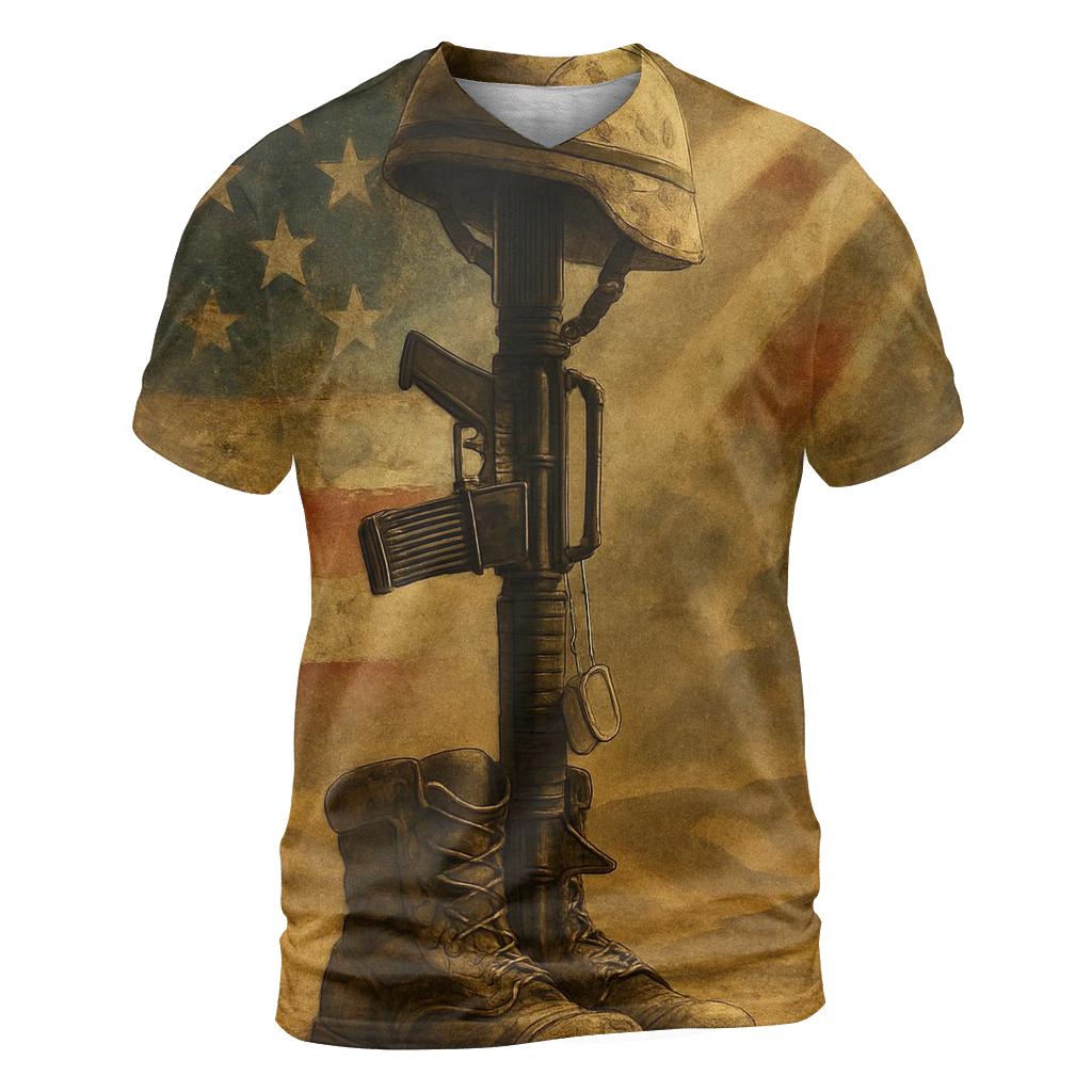 Desert Oath Flag And Armor Relics creative print fashion shirts