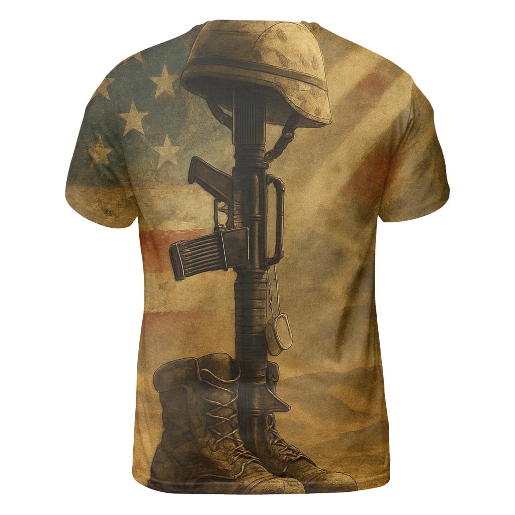 Desert Oath Flag And Armor Relics creative print fashion shirts