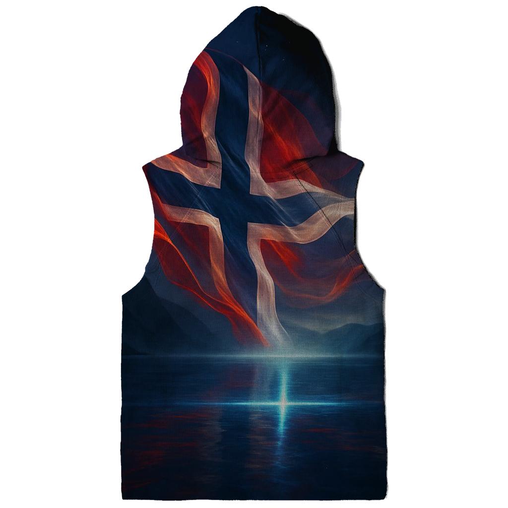 Aurora Fjord Flag Of Norway premium hoodies