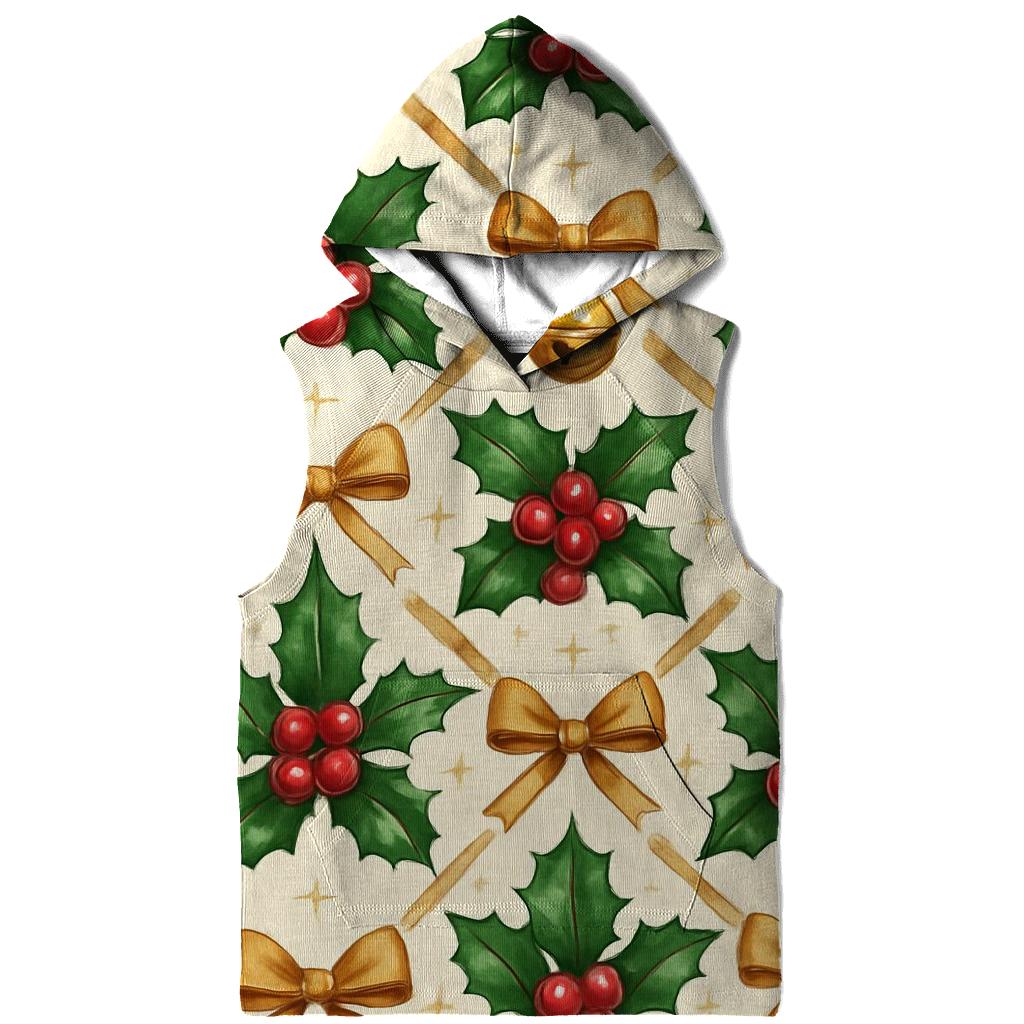 Crimson Holly Lattice On Ivory Background pullover hoodies