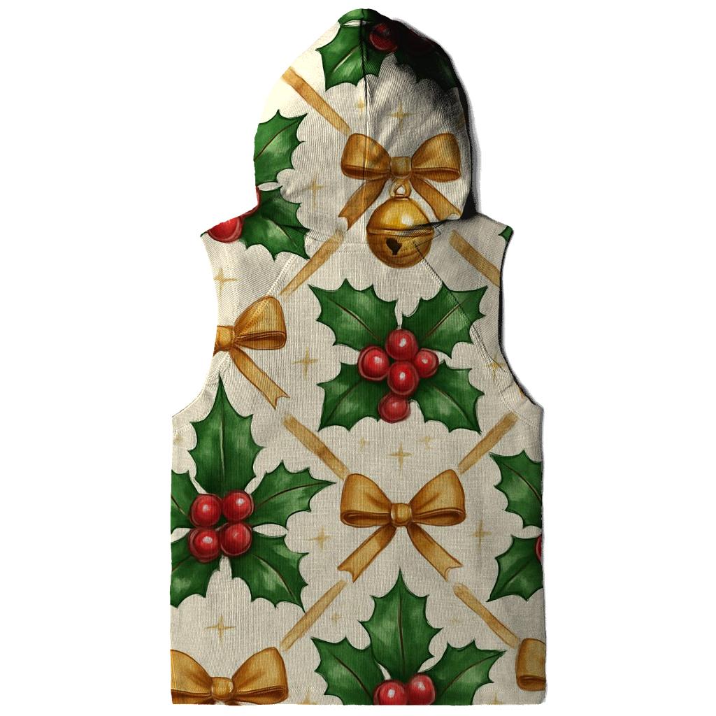 Crimson Holly Lattice On Ivory Background pullover hoodies