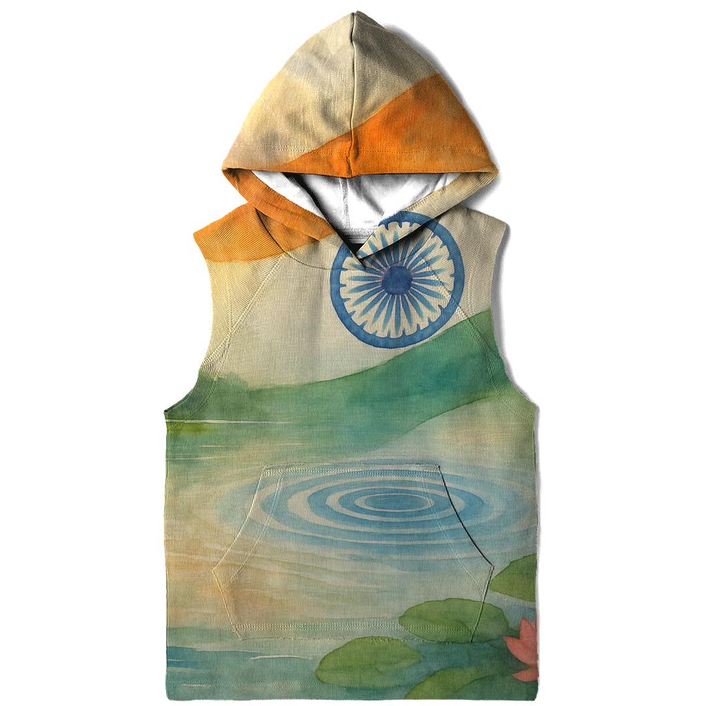 Lotus Monsoon Flag Of India lightweight hoodies