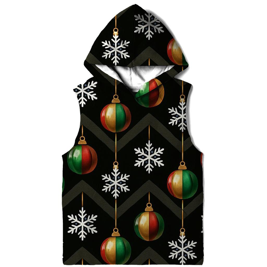 Midnight Snowflake Ornament Chevron On Black Background hoodie designs