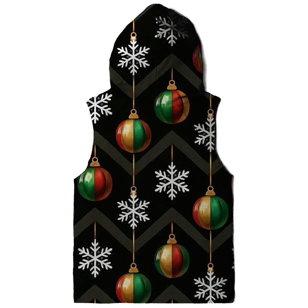 Midnight Snowflake Ornament Chevron On Black Background hoodie designs