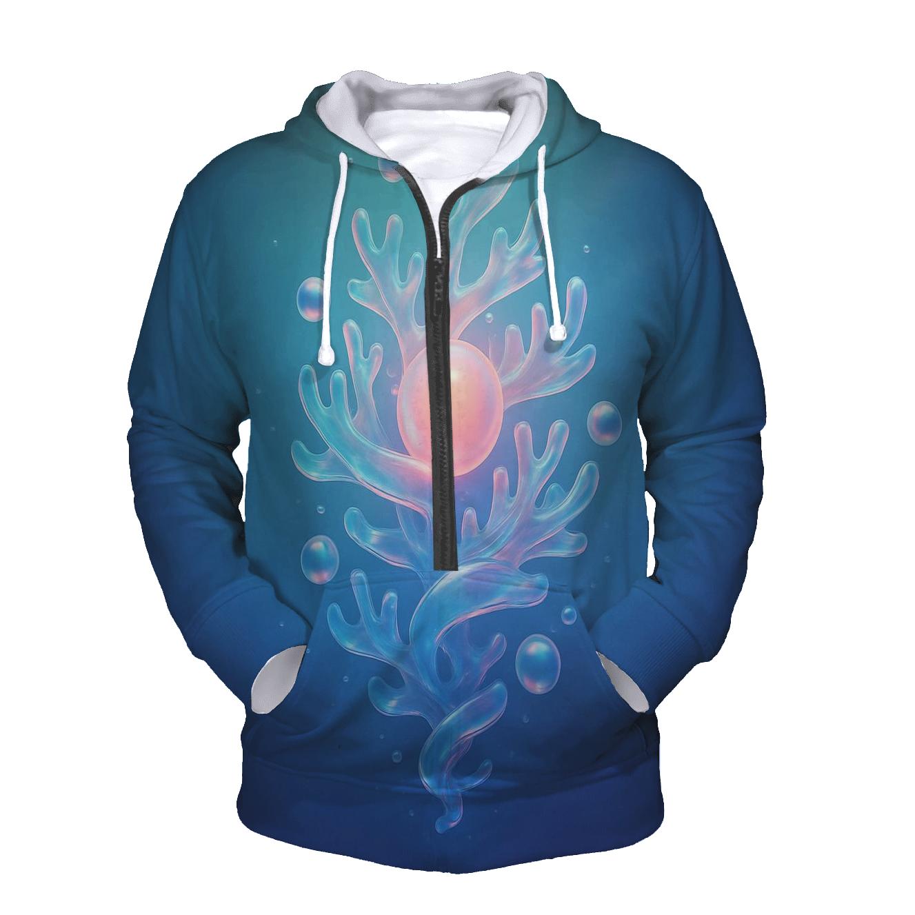 Aurora Glass Reef Drift embroidered hoodies