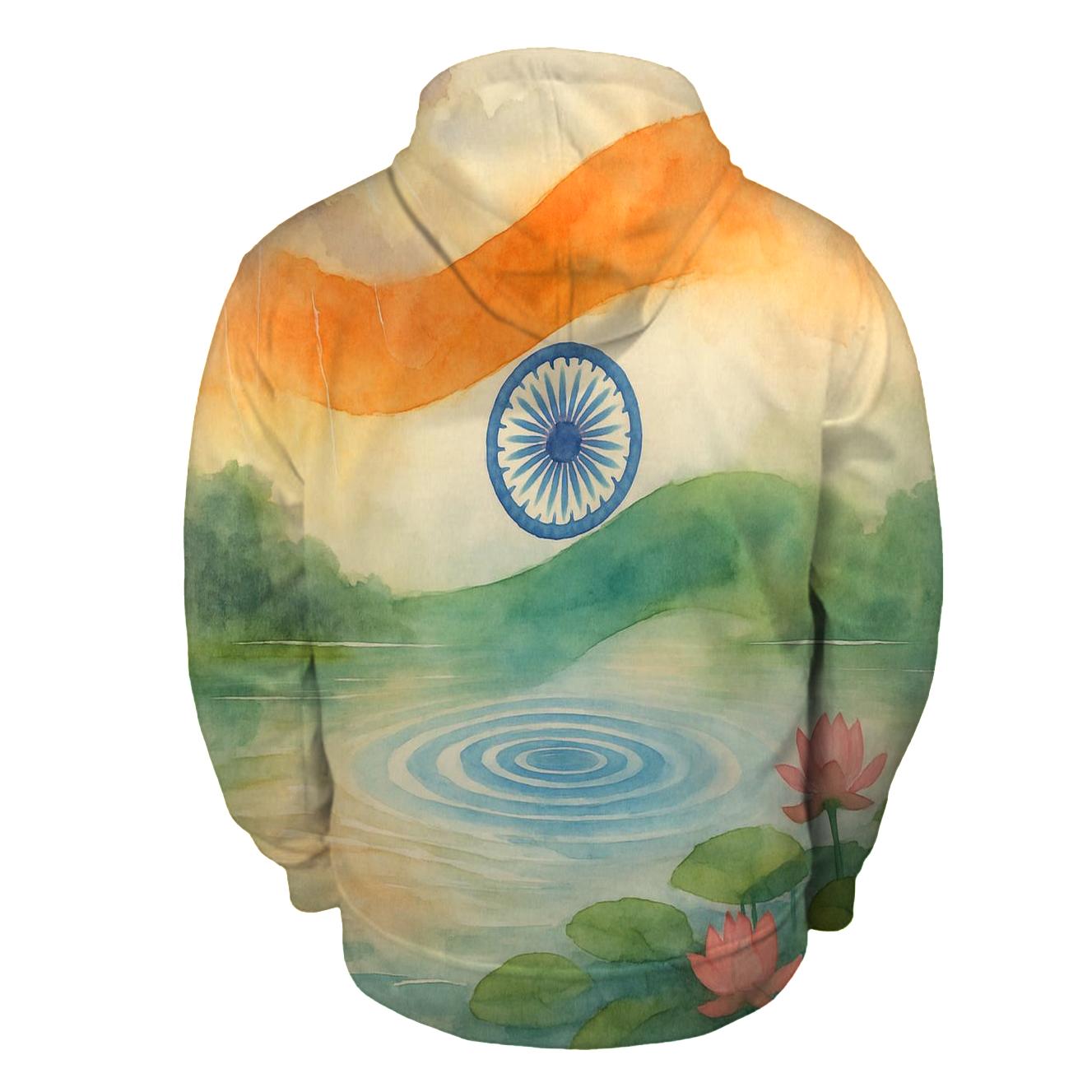 Lotus Monsoon Flag Of India custom hoodies