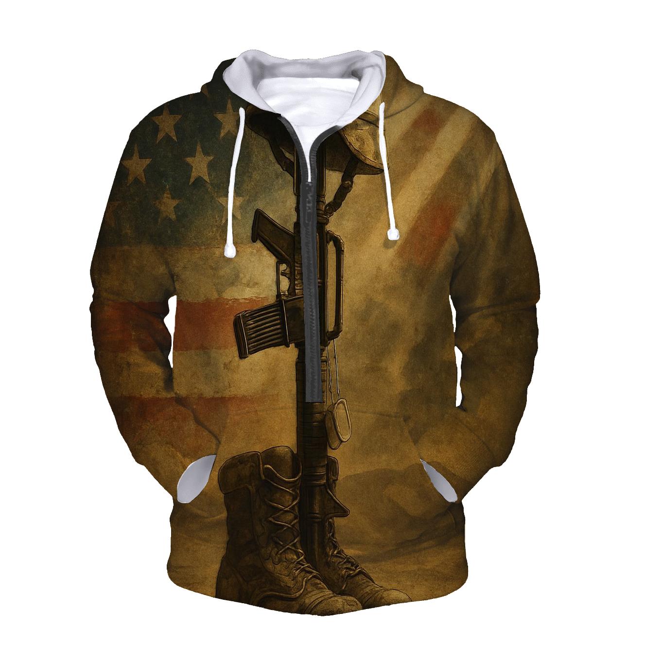 Desert Oath Flag And Armor Relics pullover hoodies